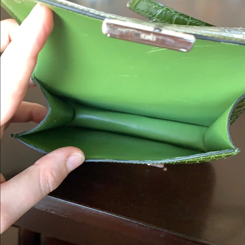 Hermès Crocodile Lime Green Mini Constance Bag Q - Picture 7 of 8